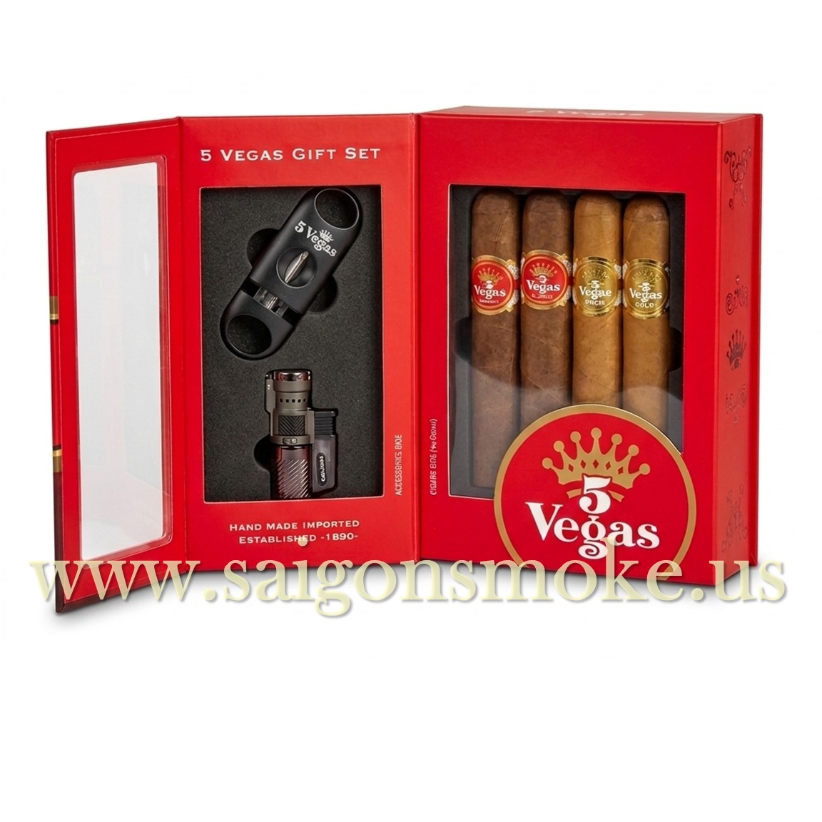5 Vegas The Grand Four Gordo Sampler Giftset (Hộp 4 + Cắt + Khò) - Ảnh 3