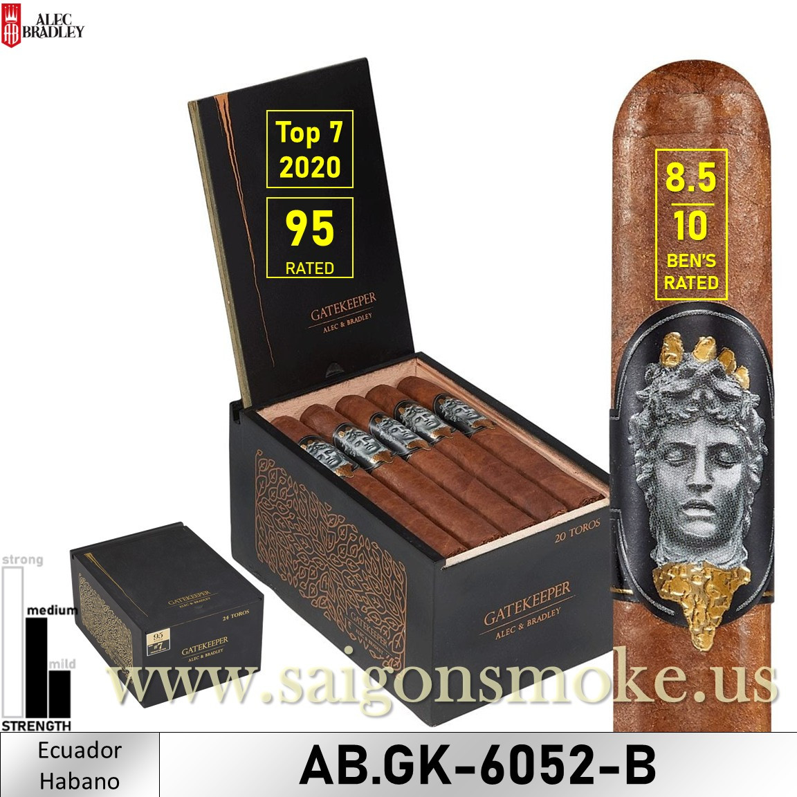 Alec & Bradley Gatekeeper Toro 6x52 (Hộp 24) - Top 7