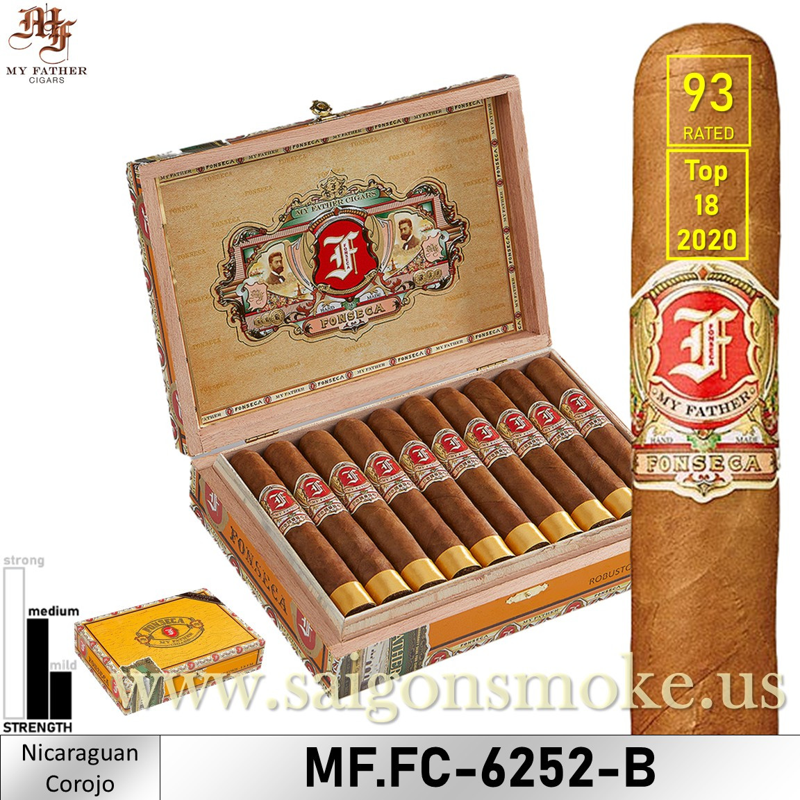 My Father Fonseca Cedros 6.2x52 (Hộp 20) - Top 18 2020 93rated