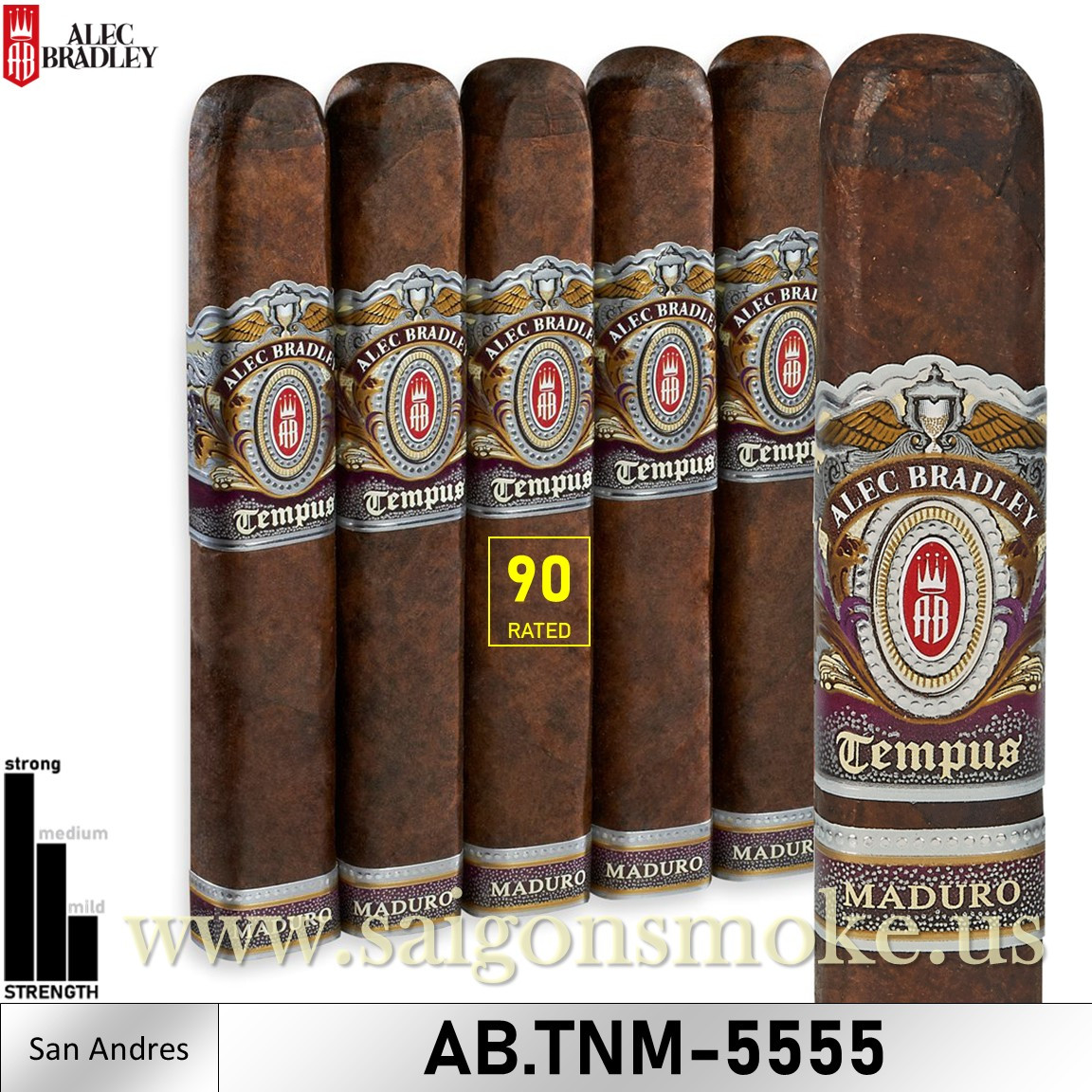 Alec Bradley Tempus Maduro Quadrum (box-press) 5.5×55 (Gói 5)