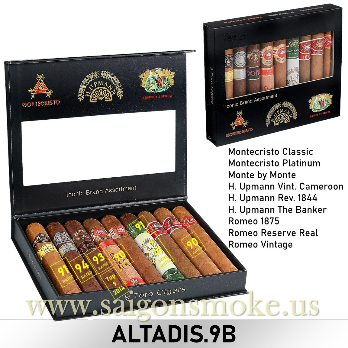 Altadis Monte Romeo H. Upmann Toro Sampler (Hộp 9)