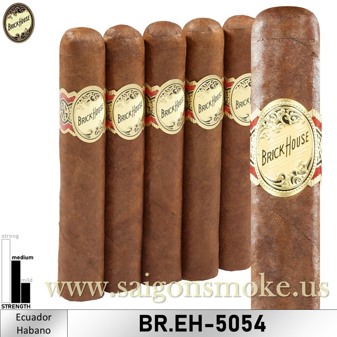 Brick House Natural Ecuador Habano Robusto 5x54 (Gói 5)