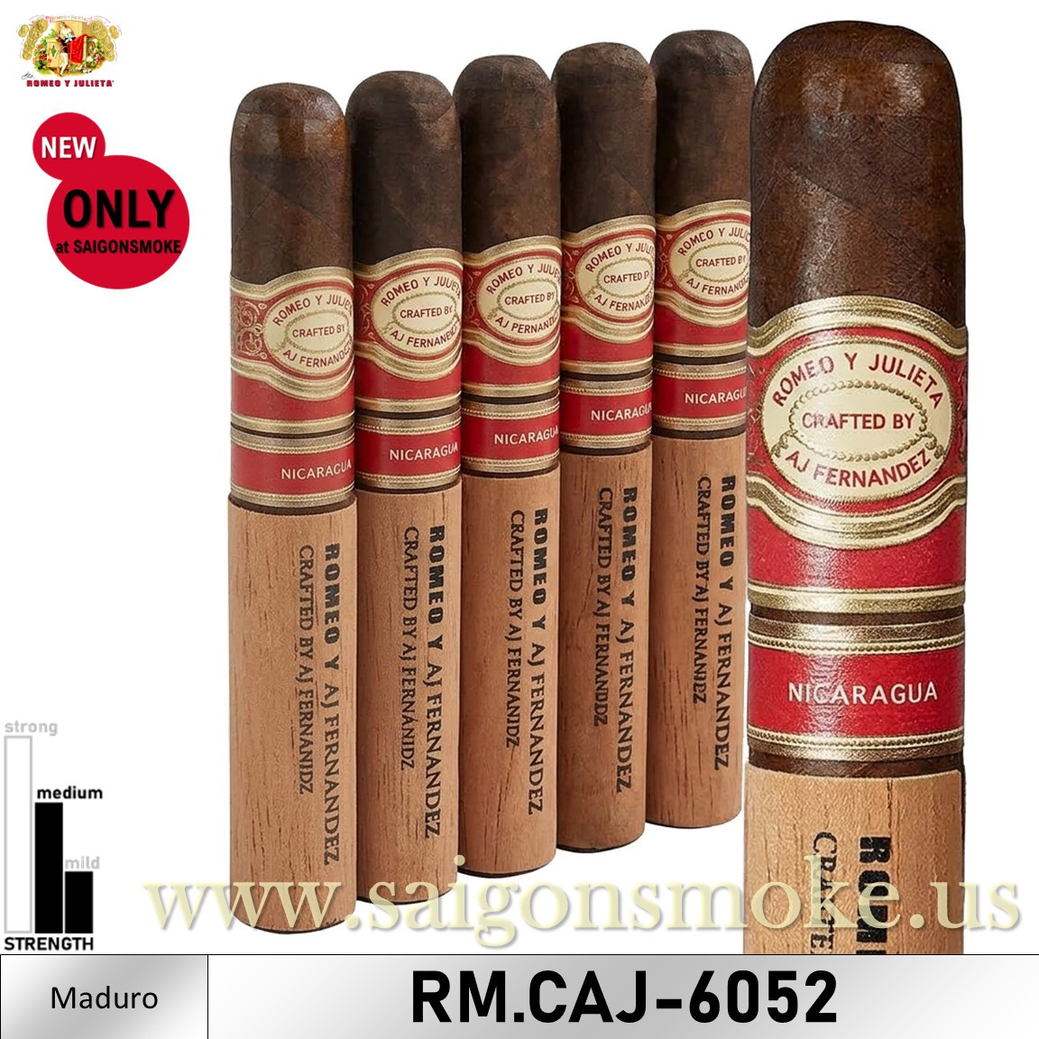 Romeo y Julieta Crafted by AJ Fernandez Toro 6×52 (Gói 5)