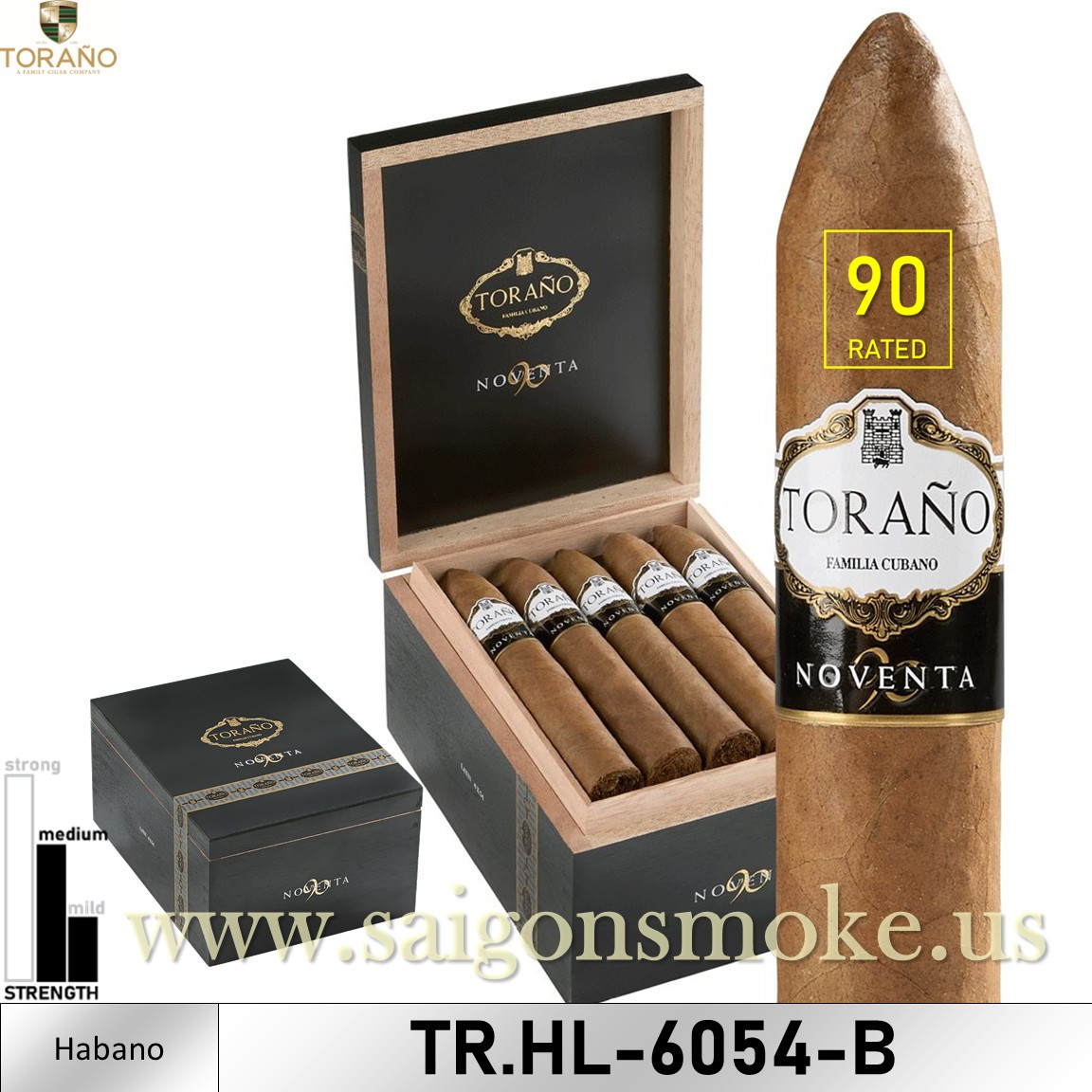 Torano Noventa Habano Latin Torpedo 6×54 (Hộp 20)