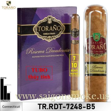 Torano Reserva Decadencia Churchill 7.2×48 (Hộp 5 Glass Tubo)