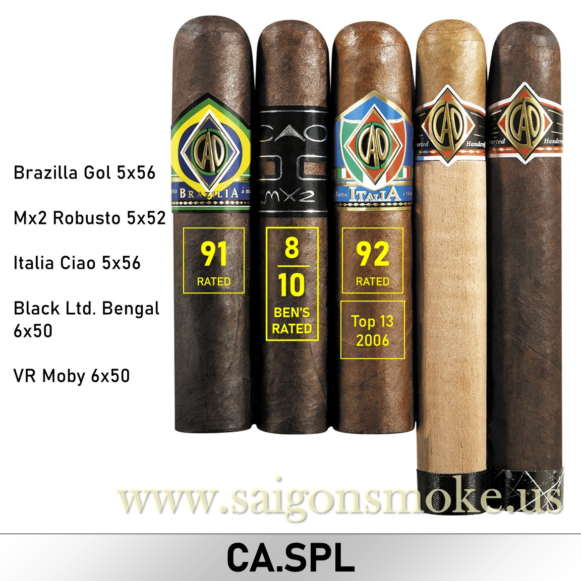 CAO Super Sampler Robusto + Toro (Gói 5)