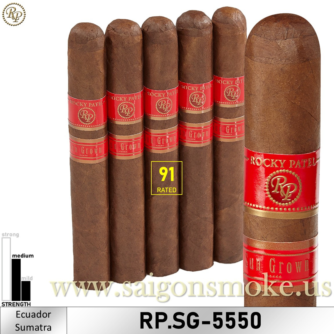 Rocky Patel Sun Grown Robusto 5.5x50 (Gói 5)