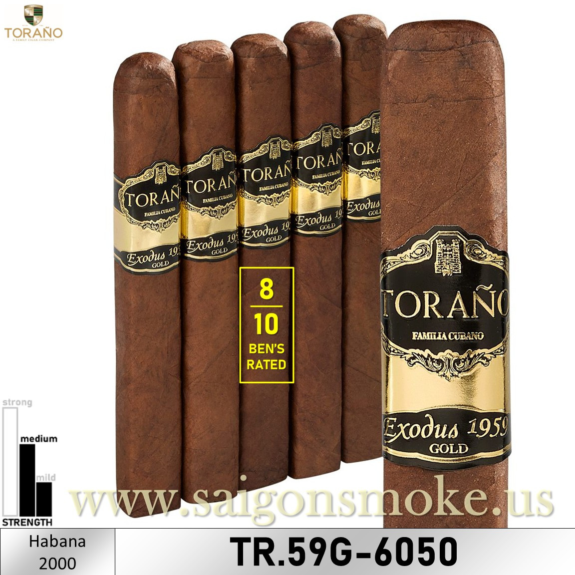 Torano Exodus Gold 1959 Toro 6x50 (Gói 5)
